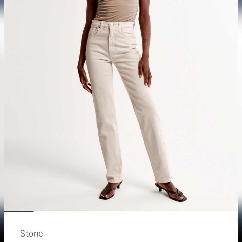 Abercrombie the 90's Straight Jean - stone size 31, NWT
